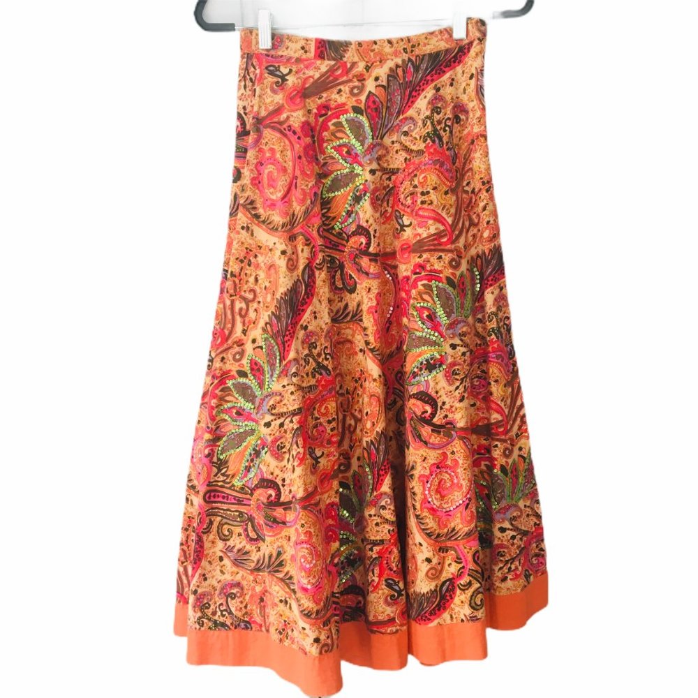 Coldwater Creek Cotton Maxi Skirt Sz S